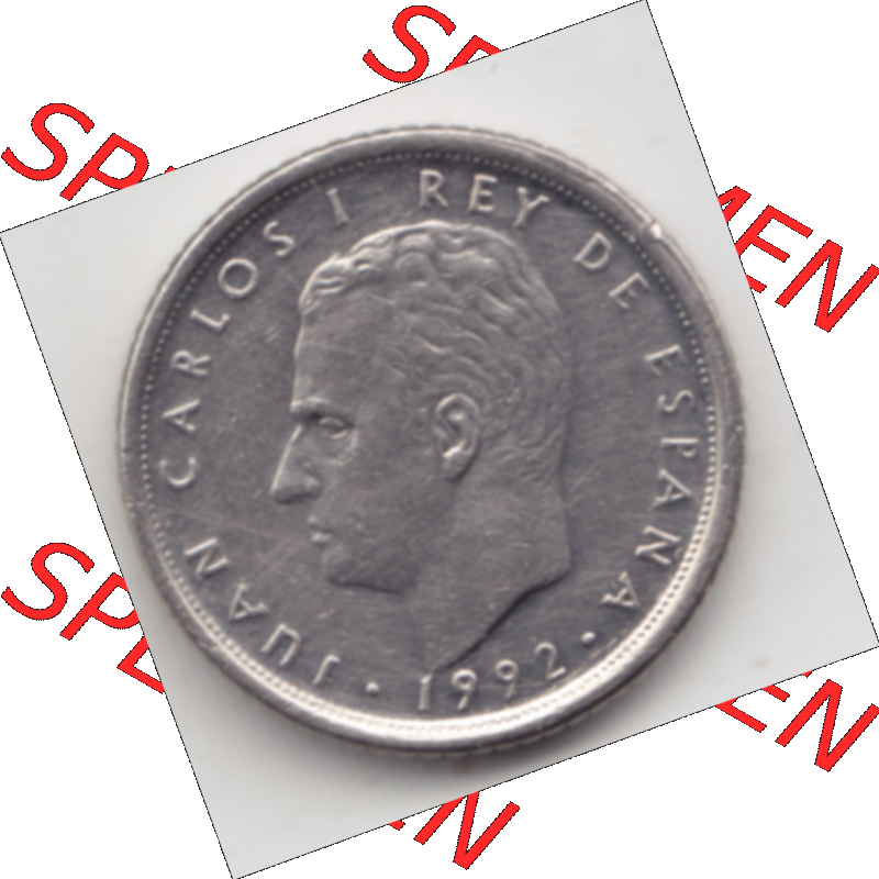 Münze Spanien / España Umlaufmünzen Sammlung in PNG 1992-1992, 10 Peseten (2) - Digitales Münzen-Bildmaterial einer spanischen Münze aus Spanien in farbige... Sammlung