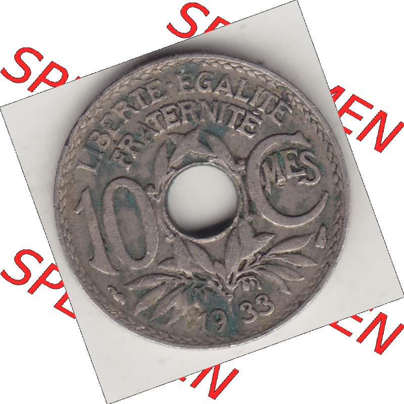 Münze Frankreich Umlaufmünzen Sammlung in PNG 1917-1938, 10 Centimes, 10 CMES EGALITÉ FRATERNITÉ LIBERTÉ 1933-1 (2) - Digitales Münzen-Bildmaterial... Sammlung