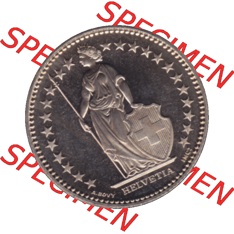 Alte Münze KMS Schweiz in original Farbgebung vom Scanner transparenten PNG 1983-2018, 2 Franken 2003. Vorderseite der Schweizer Münze, zum katalogisieren und verwalten im... Sammlung