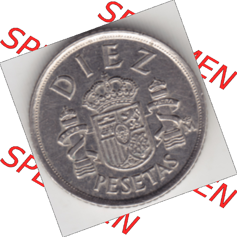 Münze Spanien / España Umlaufmünzen Sammlung in PNG 1984-1984, 10 Peseten 1984 (1) - Digitales Münzen-Bildmaterial einer spanischen Münze aus Spanien in farbige... Sammlung