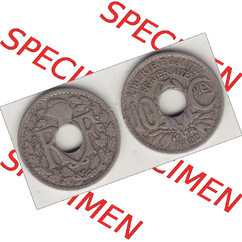 Münze Frankreich Umlaufmünzen Sammlung in PNG 1917-1938, 10 Centimes, 10 CMES EGALITÉ FRATERNITÉ LIBERTÉ 1922-1 (3) - Digitales Münzen-Bildmaterial... Sammlung