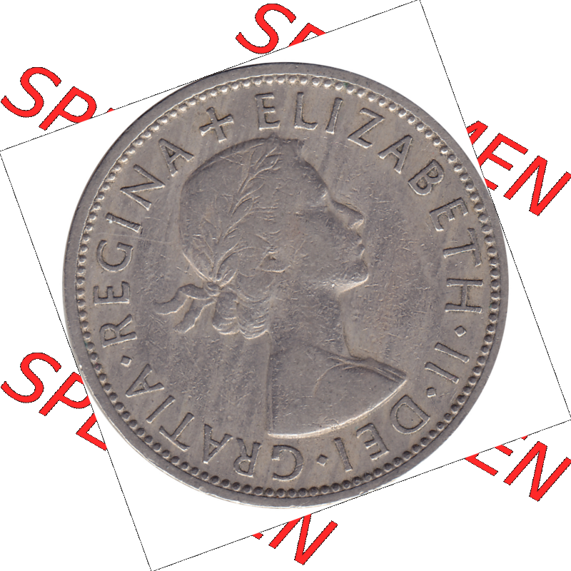 Münzen Großbritannien Umlaufmünzen Sammlung in PNG Großbritannien 1954-1970, 2 Schilling-Florin, Two Shillings, 1962-01 ELIZABETH II DEI GRATIA REGINA (5)... Sammlung