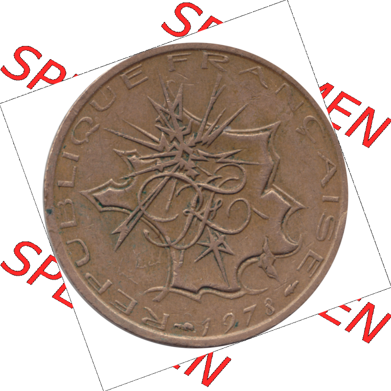 Münze Frankreich Umlaufmünzen Sammlung in PNG 1974-1987, 10 Franken-Francs 1978-01 (6) - Digitales Münzen-Bildmaterial einer französischen Francs Münze aus Frankreich... Sammlung