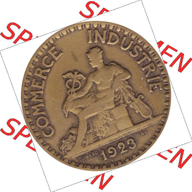 Münze Frankreich Umlaufmünzen Sammlung in PNG 1920-1927, 2 Francs, Franken 1923-01 (6) - Digitales Münzen-Bildmaterial einer französischen Francs Münze aus... Sammlung