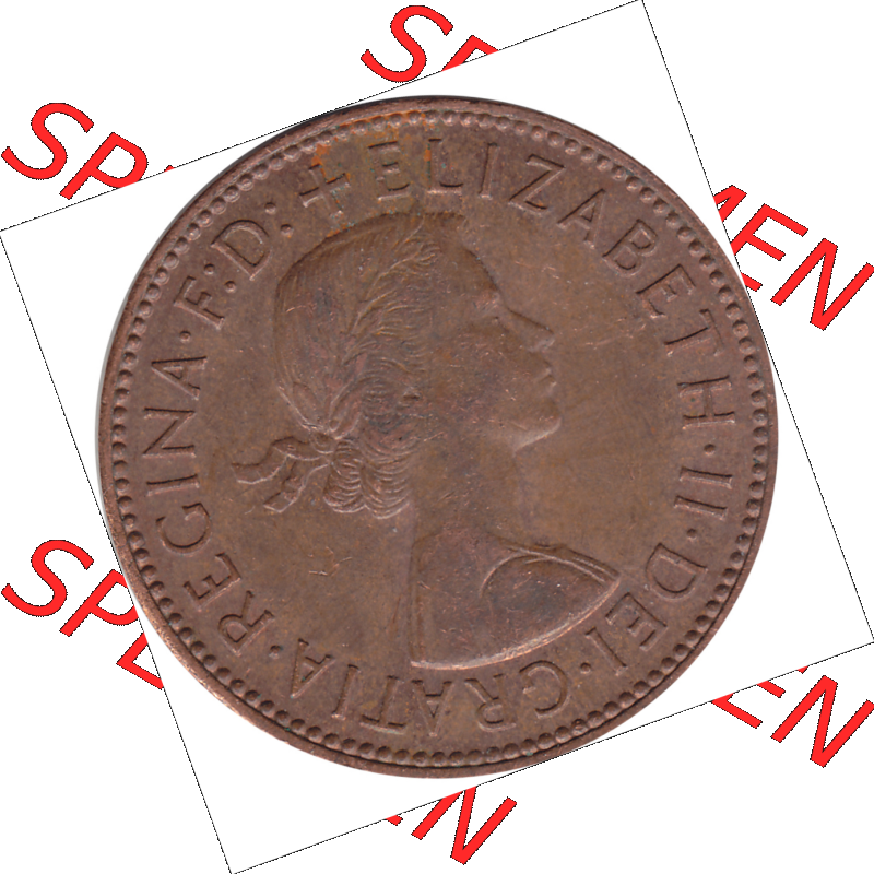 Münzen Großbritannien Umlaufmünzen Sammlung in PNG Großbritannien 1954-1970, Half Penny, Halber Pence 1965-01, Elisabeth II. (5) - Digitales Münzen-Bildmaterial... Sammlung