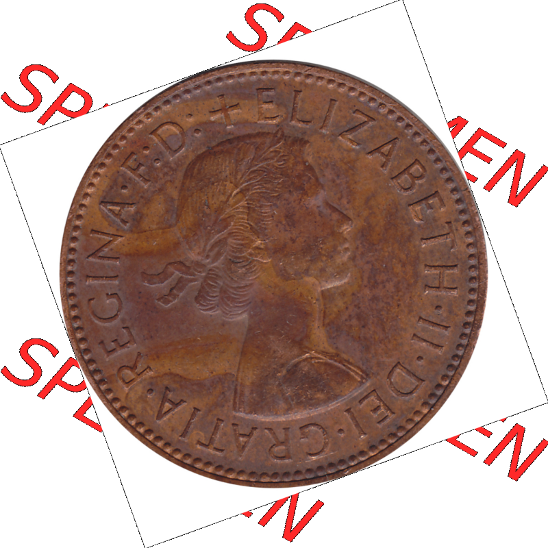 Münzen Großbritannien Umlaufmünzen Sammlung in PNG Großbritannien 1954-1970, Half Penny, Halber Pence 1965-02, Elisabeth II. (5) - Digitales Münzen-Bildmaterial... Sammlung