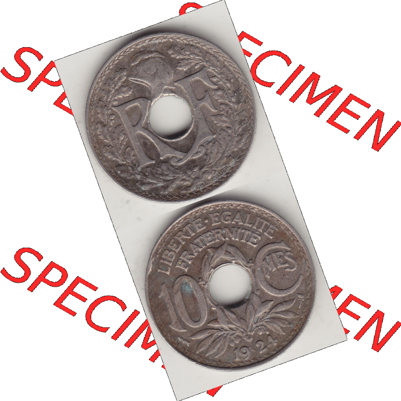 Münze Frankreich Umlaufmünzen Sammlung in PNG 1917-1938, 10 Centimes, 10 CMES EGALITÉ FRATERNITÉ LIBERTÉ 1924-2 (4) - Digitales Münzen-Bildmaterial... Sammlung
