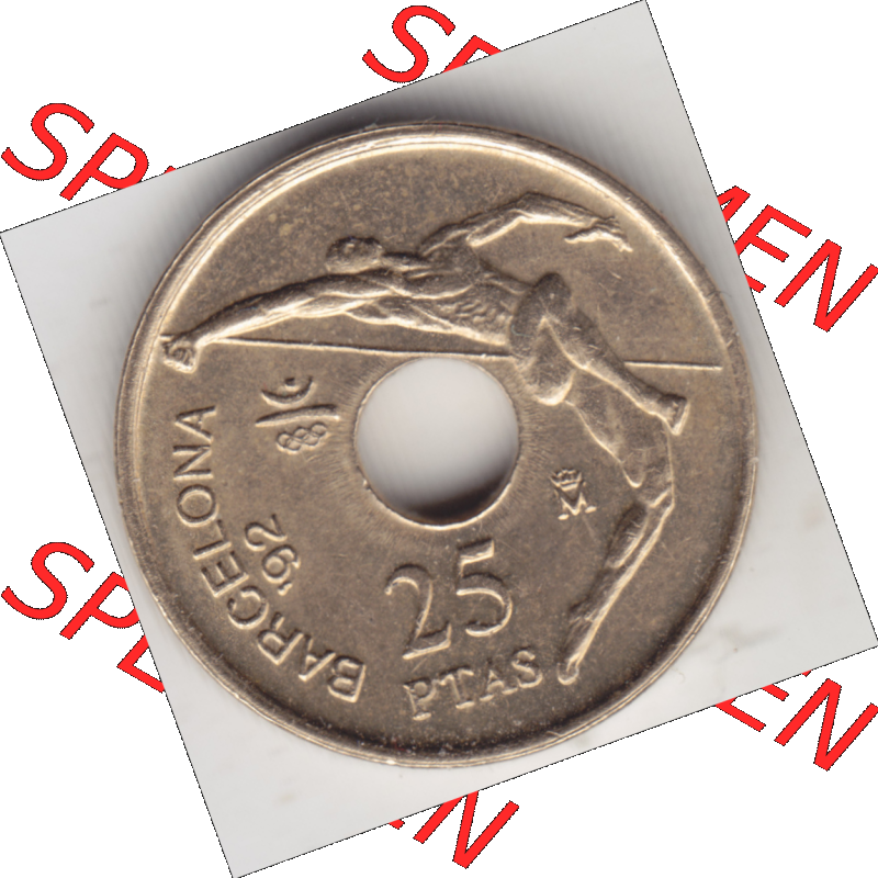 Münze Spanien / España Umlaufmünzen Sammlung in PNG 1990-1991, 25 PTAS - Peseten 1991 (1) - Digitales Münzen-Bildmaterial einer spanischen Münze aus Spanien... Sammlung