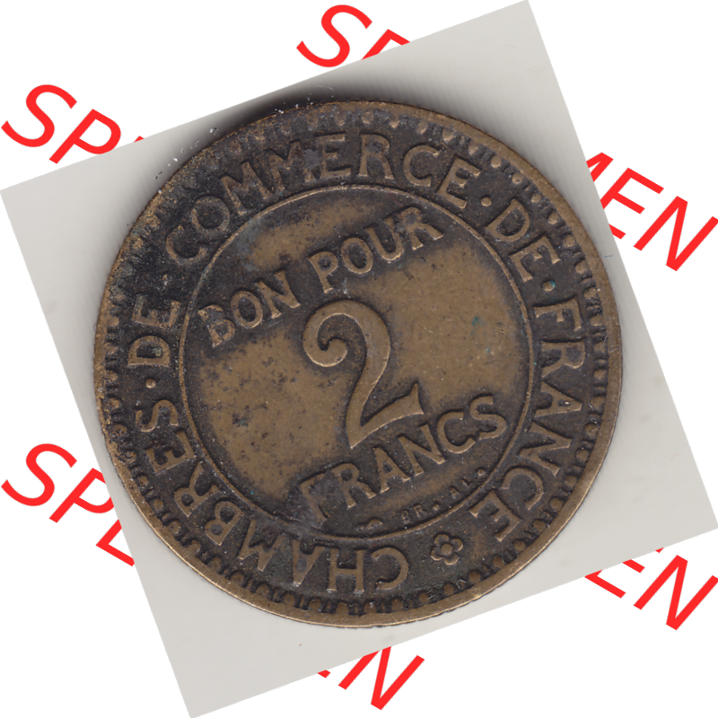 Münze Frankreich Umlaufmünzen Sammlung in PNG 1920-1927, 2 Francs - Franken 1922-2 (2) - Digitales Münzen-Bildmaterial einer französischen Francs Münze aus Frankreich... Sammlung