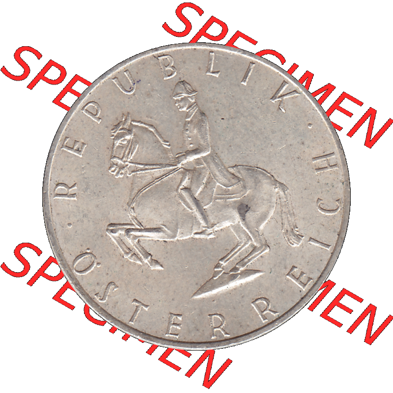 Alte Münze 5 / Fünf Schilling Österreich in original Farbgebung von Scanner transparenten PNG 1960-1968, 5 Fünf Schilling 1966-01, 5,20 Gramm 640er Silber,... Sammlung