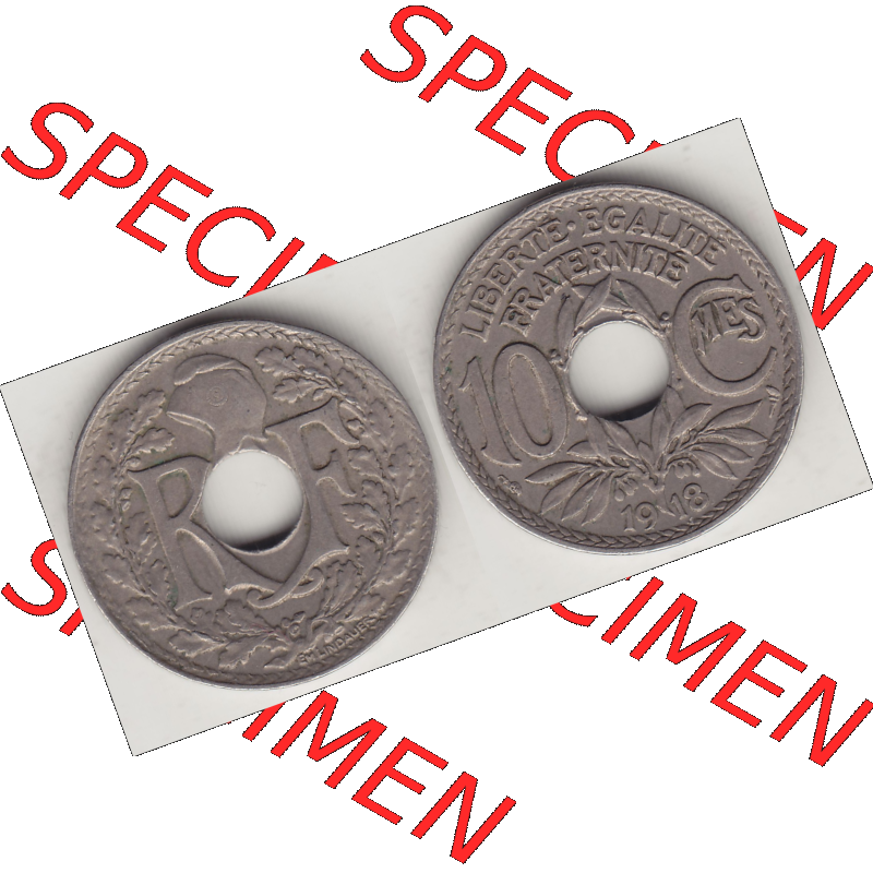 Münze Frankreich Umlaufmünzen Sammlung in PNG 1917-1938, 10 Centimes, 10 CMES EGALITÉ FRATERNITÉ LIBERTÉ 1918-1 (3) - Digitales Münzen-Bildmaterial... Sammlung