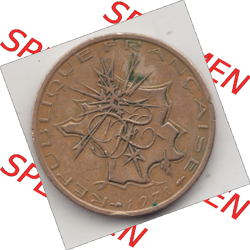 Münze Frankreich Umlaufmünzen Sammlung in PNG 1974-1987, 10 Franken-Francs 1978 III. (2) - Digitales Münzen-Bildmaterial einer französischen Francs Münze... Sammlung