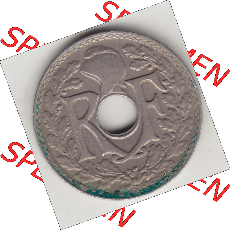 Münze Frankreich Umlaufmünzen Sammlung in PNG 1917-1937, 25 Cmes, Centimes 1932-1 LIBERTE EGALITE FRATERNITE (1) - Digitales Münzen-Bildmaterial einer französischen... Sammlung