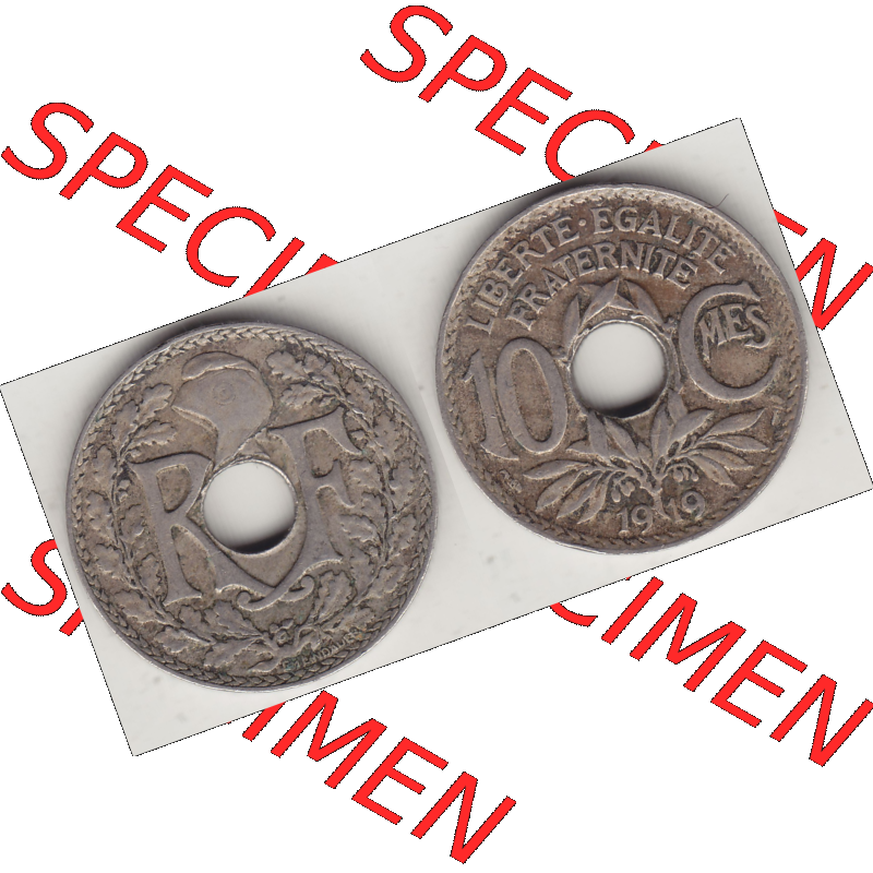 Münze Frankreich Umlaufmünzen Sammlung in PNG 1917-1938, 10 Centimes, 10 CMES EGALITÉ FRATERNITÉ LIBERTÉ 1919-1 (3) - Digitales Münzen-Bildmaterial... Sammlung