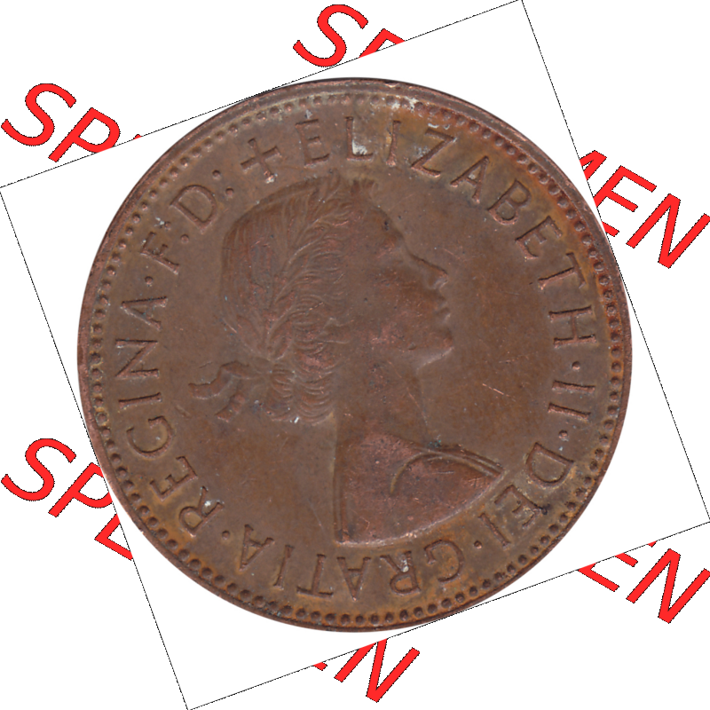 Münzen Großbritannien Umlaufmünzen Sammlung in PNG Großbritannien 1954-1970, Half Penny, Halber Pence 1967-02, Elisabeth II. (5) - Digitales Münzen-Bildmaterial... Sammlung