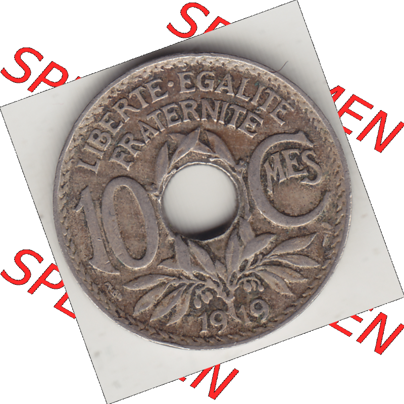 Münze Frankreich Umlaufmünzen Sammlung in PNG 1917-1938, 10 Centimes, 10 CMES EGALITÉ FRATERNITÉ LIBERTÉ 1919-1 (2) - Digitales Münzen-Bildmaterial... Sammlung