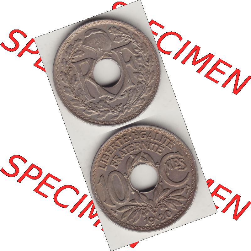 Münze Frankreich Umlaufmünzen Sammlung in PNG 1917-1938, 10 Centimes, 10 CMES EGALITÉ FRATERNITÉ LIBERTÉ 1920-2 (4) - Digitales Münzen-Bildmaterial... Sammlung