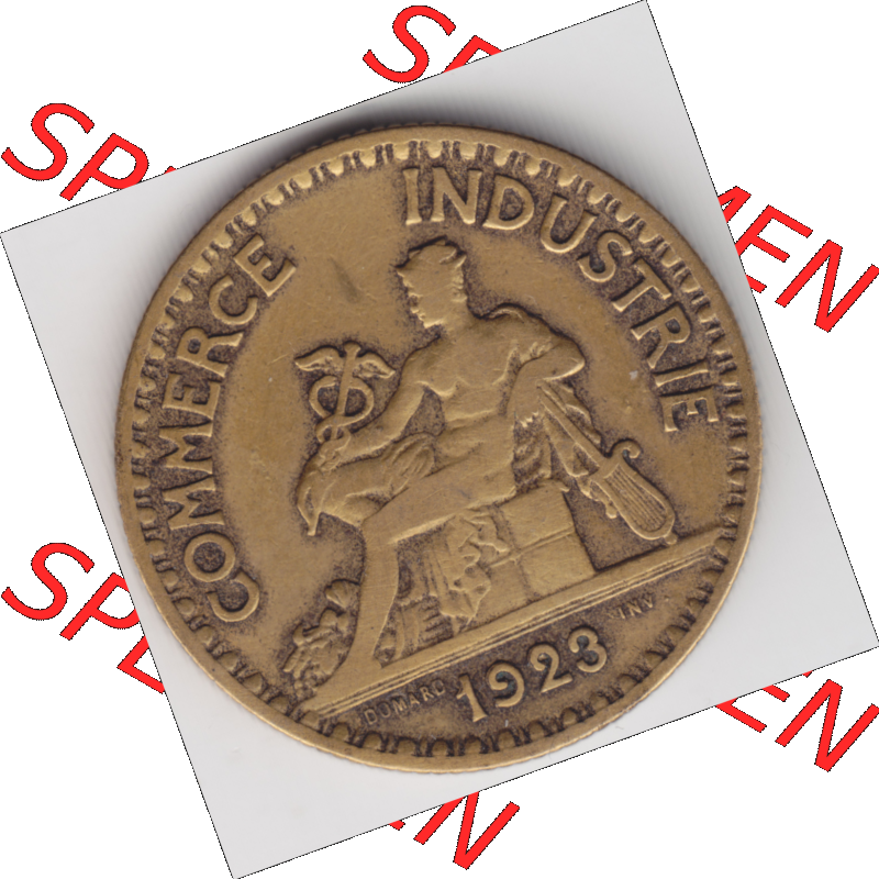 Münze Frankreich Umlaufmünzen Sammlung in PNG 1920-1927, 2 Francs, Franken 1923 (2) - Digitales Münzen-Bildmaterial einer französischen Francs Münze aus Frankreich... Sammlung