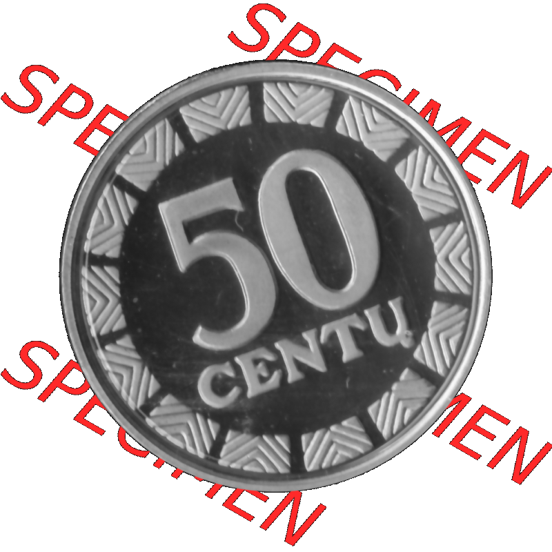 Alte Münze Litauen Kursmünzensatz 1997-2014, 50 Centu 2003-01 Graustufen. Rückseite mit Motiv der Münze in Graustufen der KMS-Münze von 2003 auf einen digitalen PNG-Bild... Sammlung