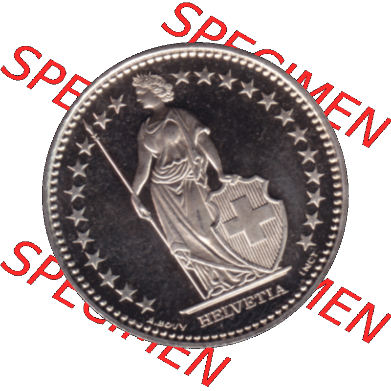 Alte Münze KMS Schweiz in original Farbgebung vom Scanner transparenten PNG 1983-2018, 1 Franken 2003. Vorderseite der Schweizer Münze, zum katalogisieren und verwalten im... Sammlung