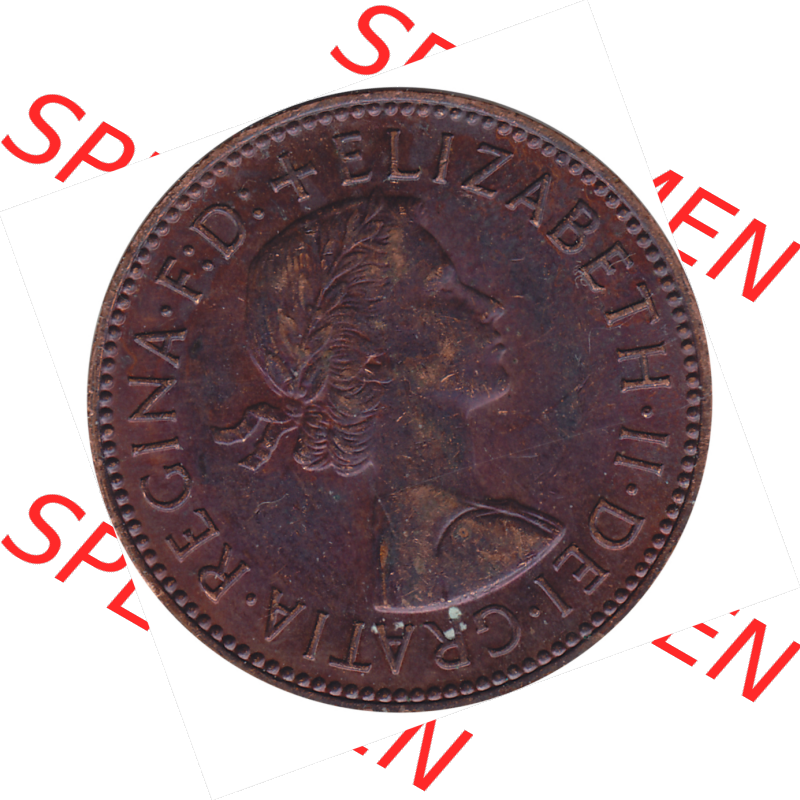Münzen Großbritannien Umlaufmünzen Sammlung in PNG Großbritannien 1954-1970, Half Penny, Halber Pence 1966-02, Elisabeth II. (5) - Digitales Münzen-Bildmaterial... Sammlung