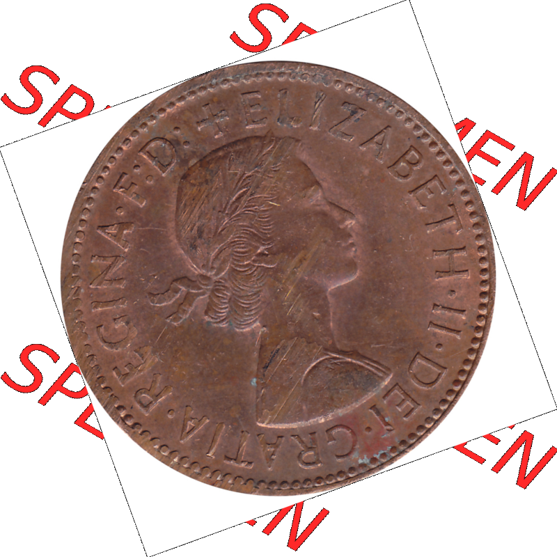 Münzen Großbritannien Umlaufmünzen Sammlung in PNG Großbritannien 1954-1970, Half Penny, Halber Pence 1966-01, Elisabeth II. (5) - Digitales Münzen-Bildmaterial... Sammlung