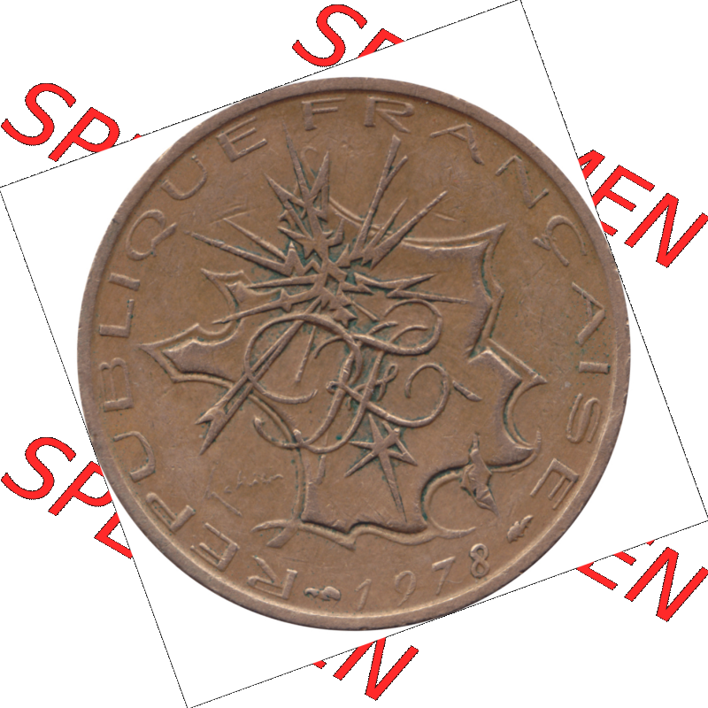 Münze Frankreich Umlaufmünzen Sammlung in PNG 1974-1987, 10 Franken-Francs 1978-02 (6) - Digitales Münzen-Bildmaterial einer französischen Francs Münze aus Frankreich... Sammlung