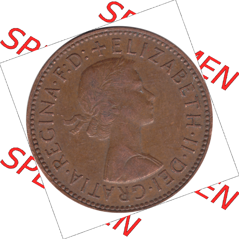Münzen Großbritannien Umlaufmünzen Sammlung in PNG Großbritannien 1954-1970, Half Penny, Halber Pence 1964-02, Elisabeth II. (5) - Digitales Münzen-Bildmaterial... Sammlung