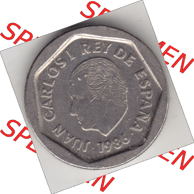 Münze Spanien / España Umlaufmünzen Sammlung in PNG 1986-1988, 200 Pesetas - Peseten (2) - Digitales Münzen-Bildmaterial einer spanischen Münze aus Spanien... Sammlung