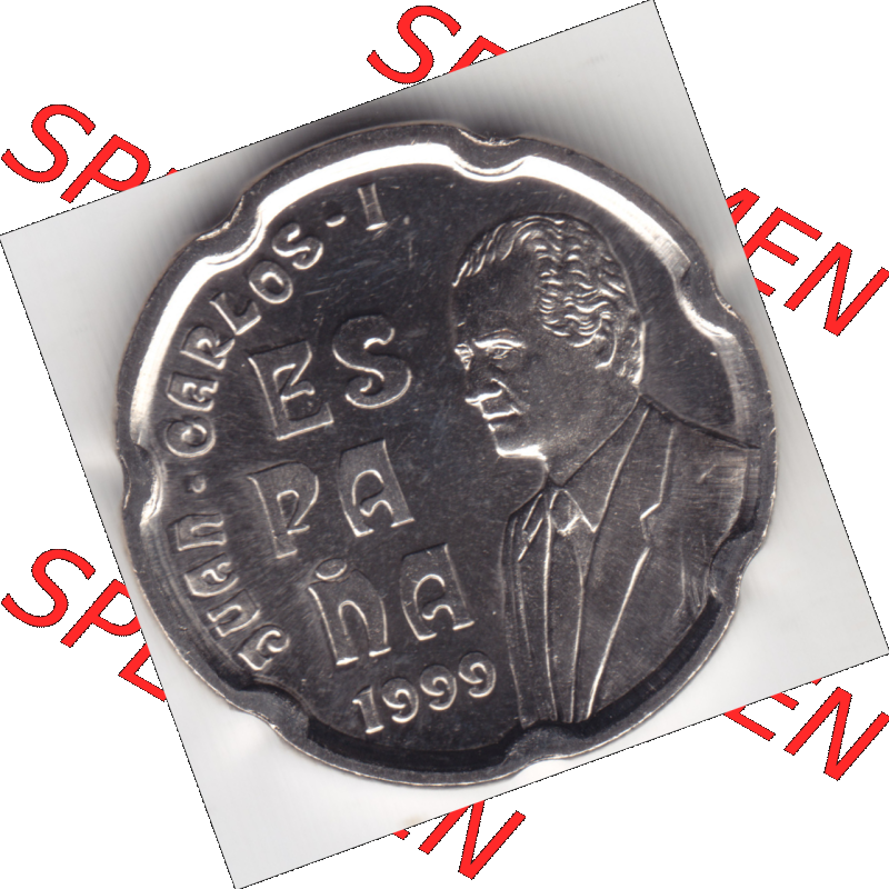 Münze Spanien / España Umlaufmünzen Sammlung in PNG 1998-2000, 50 Ptas, Peseten (2) - Digitales Münzen-Bildmaterial einer spanischen Münze aus Spanien... Sammlung
