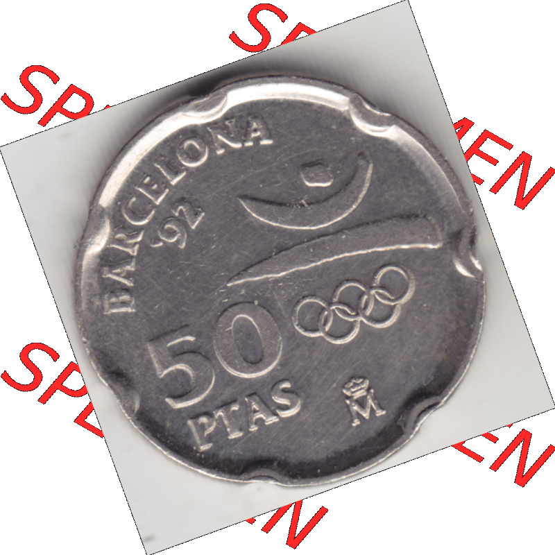 Münze Spanien / España Umlaufmünzen Sammlung in PNG 1992-1992, 50 PTAS - Peseten 1992 (1) - Digitales Münzen-Bildmaterial einer spanischen Münze aus Spanien... Sammlung
