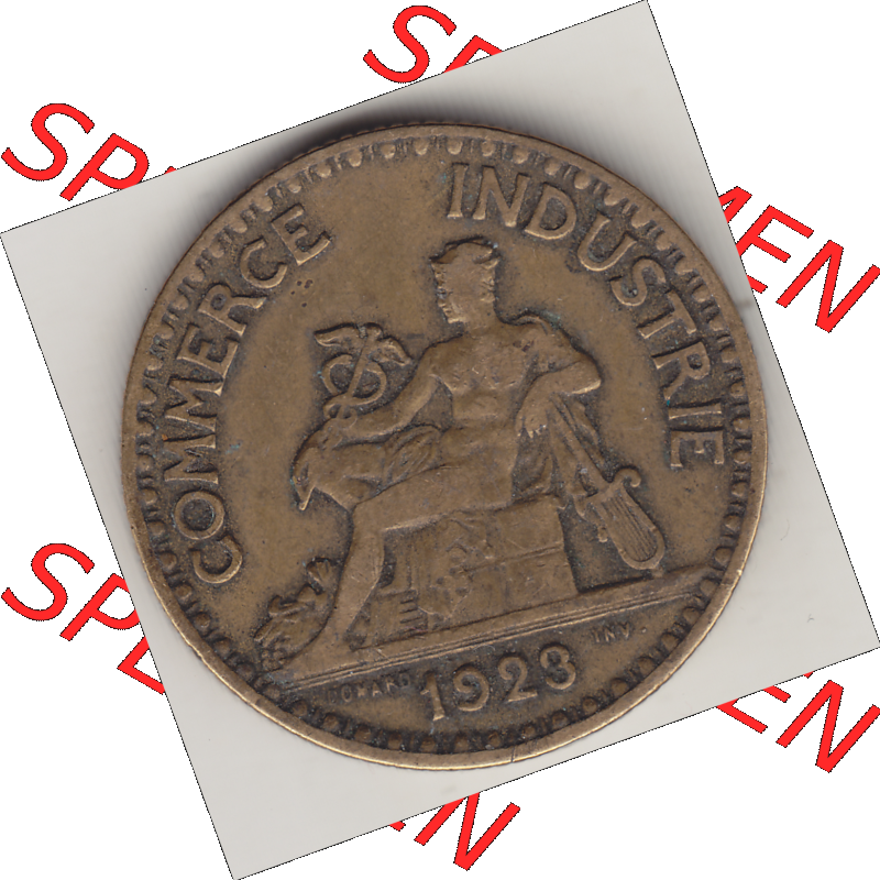 Münze Frankreich Umlaufmünzen Sammlung in PNG 1920-1927, 2 Francs - Franken 1923 (1) - Digitales Münzen-Bildmaterial einer französischen Francs Münze aus Frankreich... Sammlung