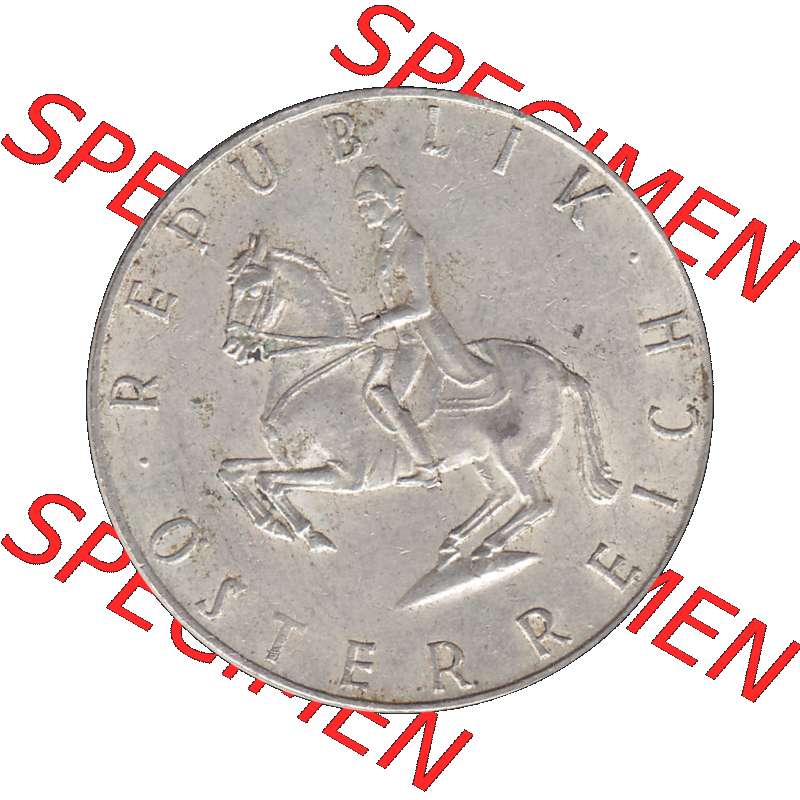 Alte Münze 5 / Fünf Schilling Österreich in original Farbgebung von Scanner transparenten PNG 1960-1968, 5 Fünf Schilling 1964-01, 5,20 Gramm 640er Silber,... Sammlung