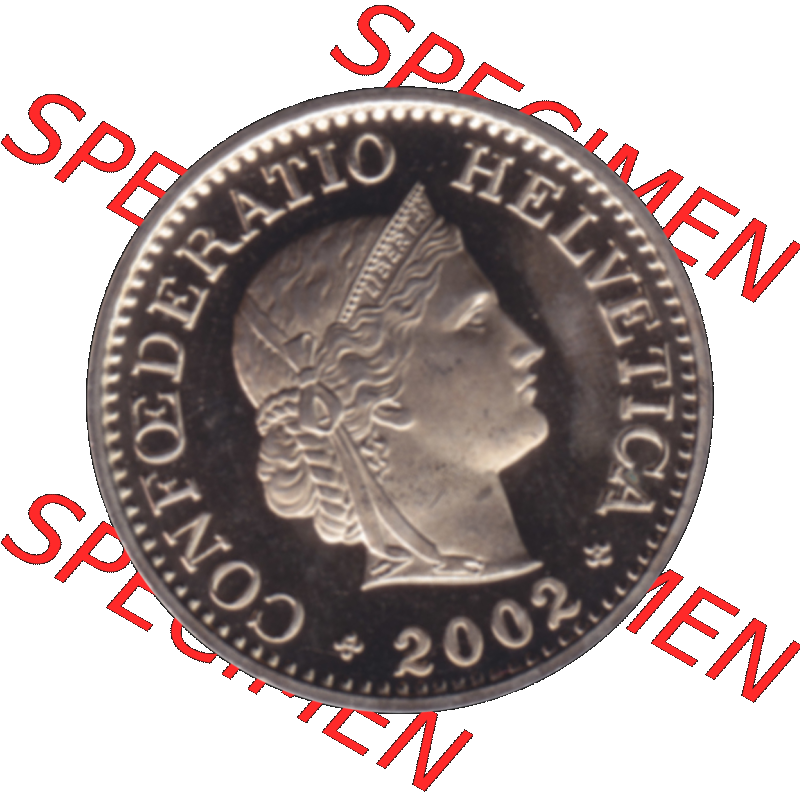 Alte Münze KMS Schweiz in original Farbgebung vom Scanner transparenten PNG 1940-2018, 10 Rappen 2002. Vorderseite der Schweizer Münze, zum katalogisieren und verwalten im... Sammlung