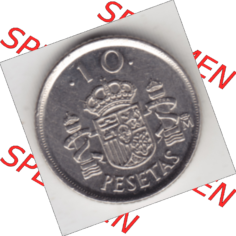 Münze Spanien / España Umlaufmünzen Sammlung in PNG 1992-1992, 10 Peseten 1992 (1) - Digitales Münzen-Bildmaterial einer spanischen Münze aus Spanien in farbige... Sammlung
