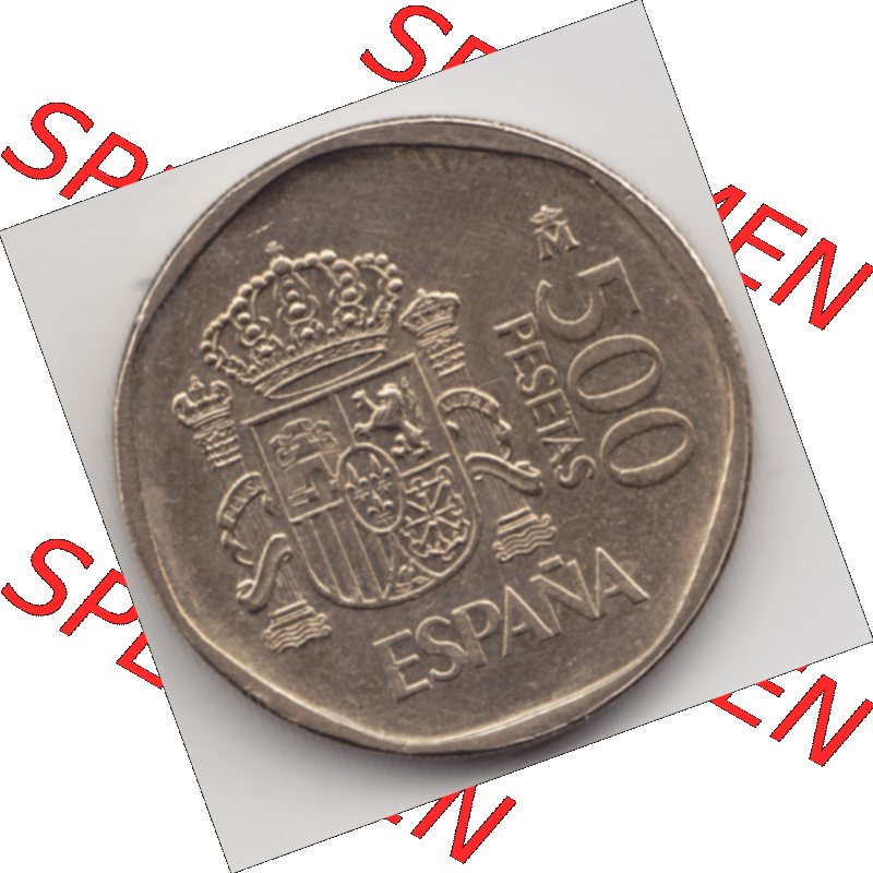 Münze Spanien / España Umlaufmünzen Sammlung in PNG 1987-1990, 500 Peseten 1988 (1) - Digitales Münzen-Bildmaterial einer spanischen Münze aus Spanien in... Sammlung