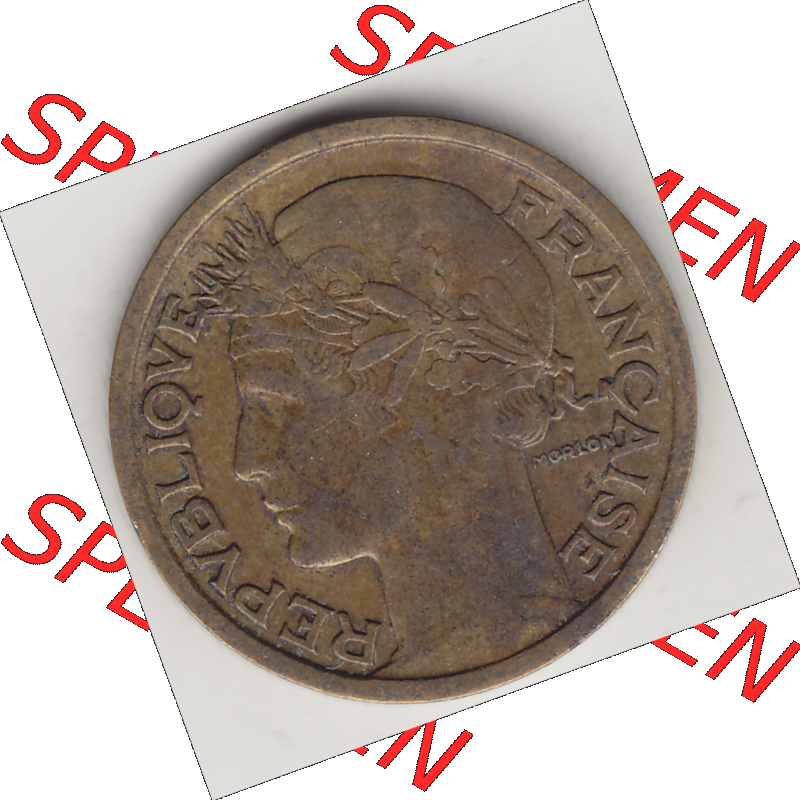 Münze Frankreich Umlaufmünzen Sammlung in PNG 1931-1941, 1 Franken, 1 Franc, 1937-1 LIBERTE EGALITE FRATERNITE (1) - Digitales Münzen-Bildmaterial einer französischen... Sammlung