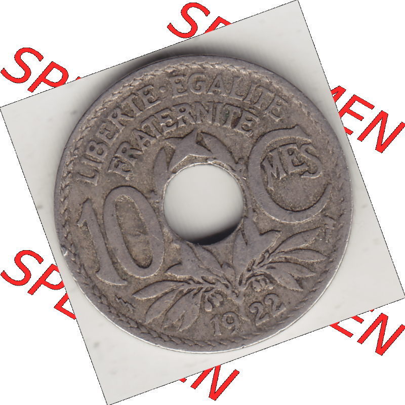 Münze Frankreich Umlaufmünzen Sammlung in PNG 1917-1938, 10 Centimes, 10 CMES EGALITÉ FRATERNITÉ LIBERTÉ 1922-1 (2) - Digitales Münzen-Bildmaterial... Sammlung