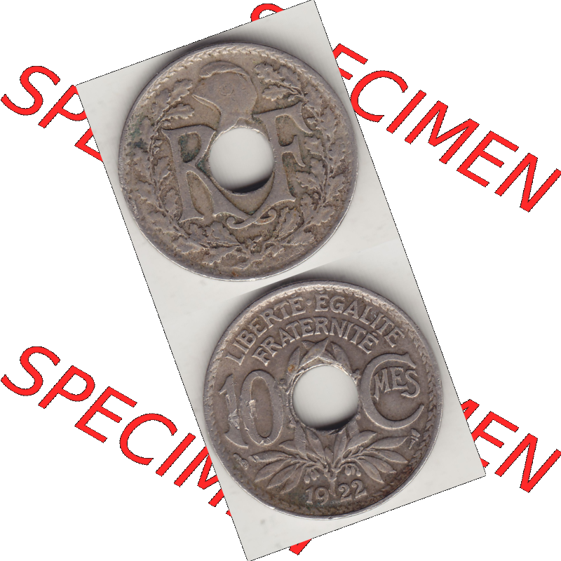 Münze Frankreich Umlaufmünzen Sammlung in PNG 1917-1938, 10 Centimes, 10 CMES EGALITÉ FRATERNITÉ LIBERTÉ 1922-2 (4) - Digitales Münzen-Bildmaterial... Sammlung