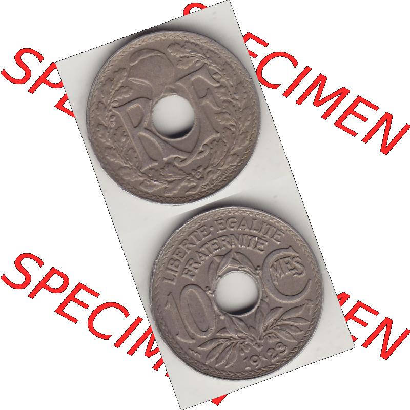 Münze Frankreich Umlaufmünzen Sammlung in PNG 1917-1938, 10 Centimes, RF - Frankreich 10 CMES EGALITÉ FRATERNITÉ LIBERTÉ 1923-1 (4) - Digitales Münzen-Bildmaterial... Sammlung