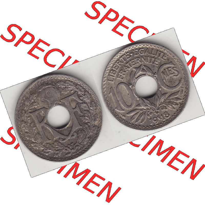 Münze Frankreich Umlaufmünzen Sammlung in PNG 1917-1938, 10 Centimes, 10 CMES EGALITÉ FRATERNITÉ LIBERTÉ 1918-2 (3) - Digitales Münzen-Bildmaterial... Sammlung