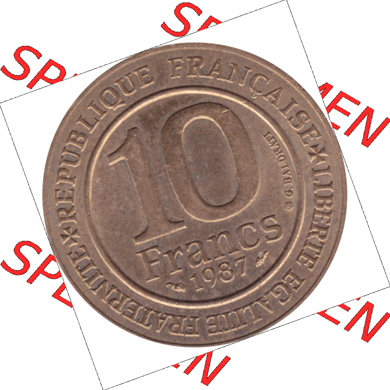 Münze Frankreich Umlaufmünzen Sammlung in PNG 1987-1987, 10 Francs 1000 Jahre König Hugo Capet erster König von Frankreich 1987-01 (5) - Digitales Münzen-Bildmaterial... Sammlung