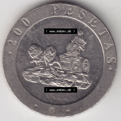 Münze Spanien / España Umlaufmünzen Sammlung in PNG 1990-1990, Peseteas - Peseten 1990 (1) - Digitales Münzen-Bildmaterial einer spanischen Münze aus Spanien... Sammlung