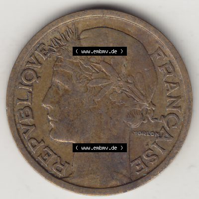 Münze Frankreich Umlaufmünzen Sammlung in PNG 1931-1941, 1 Franken, 1 Franc, 1937-1 LIBERTE EGALITE FRATERNITE (1) - Digitales Münzen-Bildmaterial einer französischen... Sammlung