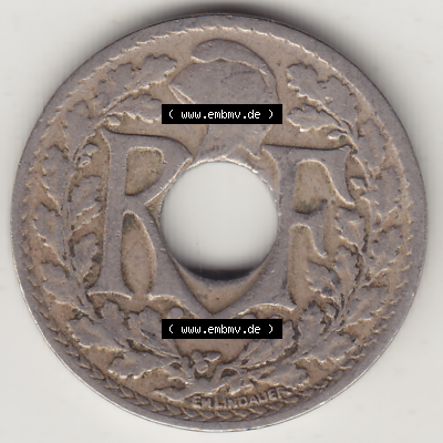 Münze Frankreich Umlaufmünzen Sammlung in PNG 1917-1938, 10 Centimes - Cmes 1925 (1) - Digitales Münzen-Bildmaterial einer französischen Francs Münze aus Frankreich... Sammlung