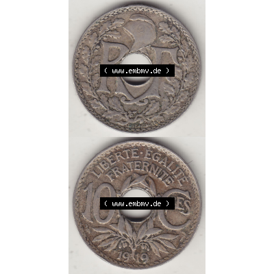 Münze Frankreich Umlaufmünzen Sammlung in PNG 1917-1938, 10 Centimes, 10 CMES EGALITÉ FRATERNITÉ LIBERTÉ 1919-1 (4) - Digitales Münzen-Bildmaterial... Sammlung