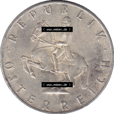 Alte Münze 5 / Fünf Schilling Österreich in original Farbgebung von Scanner transparenten PNG 1960-1968, 5 Fünf Schilling 1961-02, 5,20 Gramm 640er Silber,... Sammlung