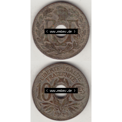Münze Frankreich Umlaufmünzen Sammlung in PNG 1917-1938, 10 Centimes, 10 CMES EGALITÉ FRATERNITÉ LIBERTÉ 1929-1 (4) - Digitales Münzen-Bildmaterial... Sammlung