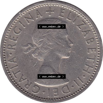 Münzen Großbritannien Umlaufmünzen Sammlung in PNG Großbritannien 1954-1970, 2 Schilling-Florin, Two Shillings, 1966-04 ELIZABETH II DEI GRATIA REGINA (5)... Sammlung
