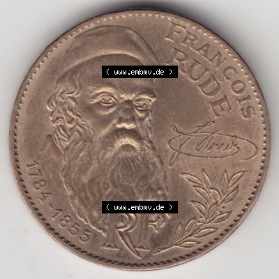 Münze Frankreich Umlaufmünzen Sammlung in PNG 1984-1984, 10 Francs Francois Rude (1) - Digitales Münzen-Bildmaterial einer französischen Francs Münze aus Frankreich... Sammlung
